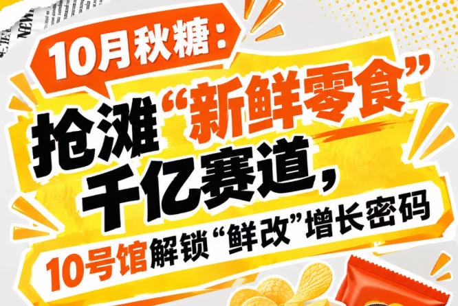 10月秋糖:抢滩“新鲜零食”千亿赛道,10号馆中华厅解锁“鲜改”增长新指南